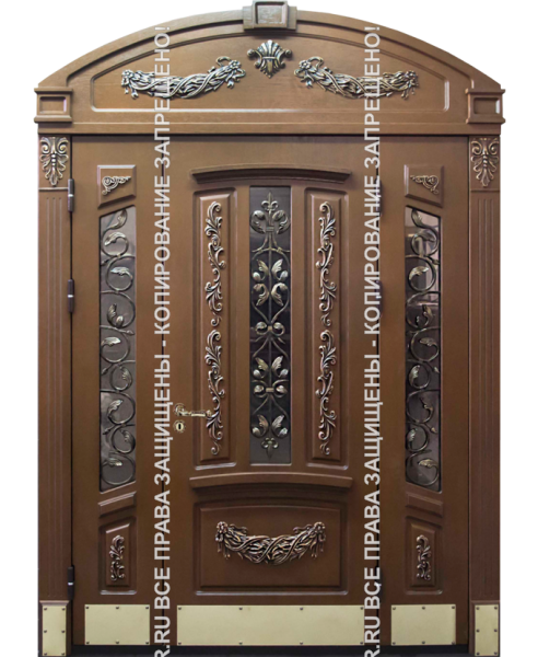 Металлическая входная арочная дверь МДФ 1129 Металлическая входная арочная дверь МДФ 1129