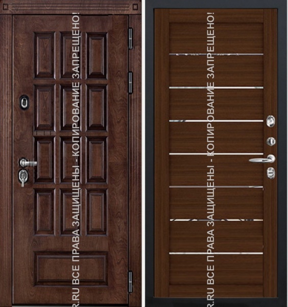 Металлическая входная взломостойкая дверь МДФ 3129 Металлическая входная взломостойкая дверь МДФ 3129