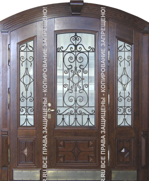 Стальная входная арочная дверь МДФ 1128 Стальная входная арочная дверь МДФ 1128